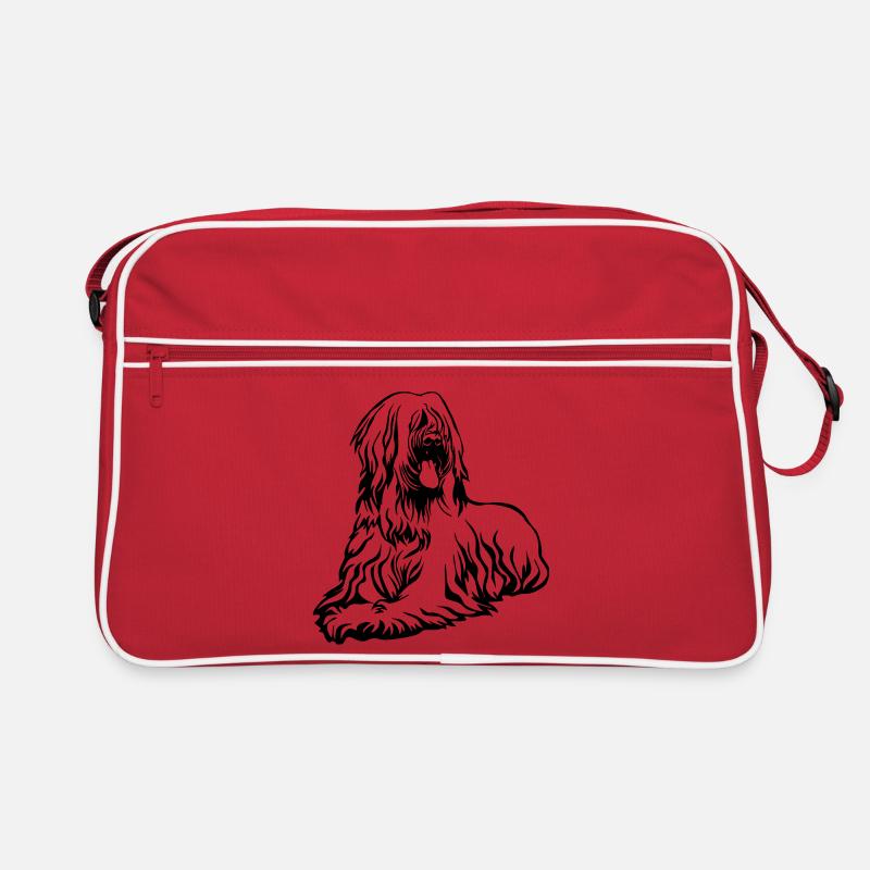 Briard - Retro Tasche - Rot/Weiß