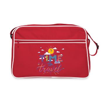 Time To Travel Holiday Adventure Shirt - Retro Bag - red/white - Front