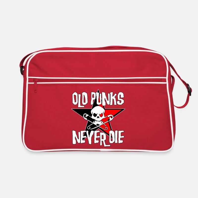 Old Punks Never Die Retro Tasche