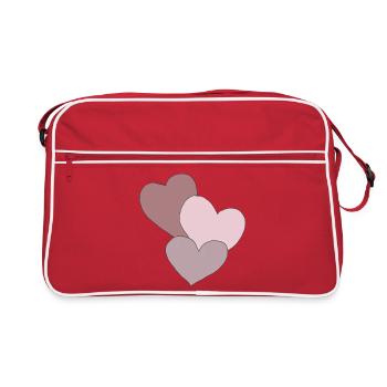 cœurs trois - Sac Retro - rouge/blanc - Devant