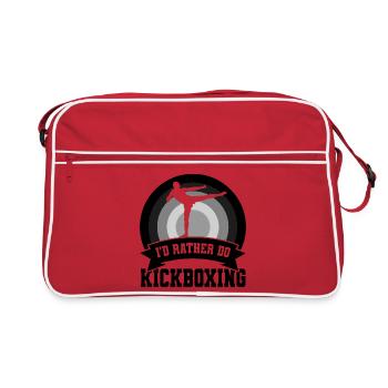 Funny kickboxer saying - Retro Bag - red/white - Front