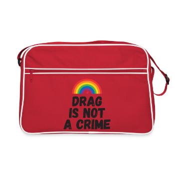 Drag ist kein Verbrechen - Retro Tasche - Rot/Weiß - Vorne