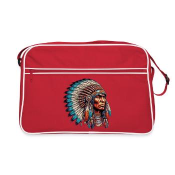 Amérindien Peau rouge d’Amérique - Sac Retro - rouge/blanc - Devant
