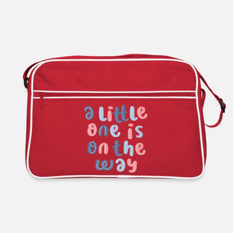 Ein Kleines kommt bald Retro Tasche