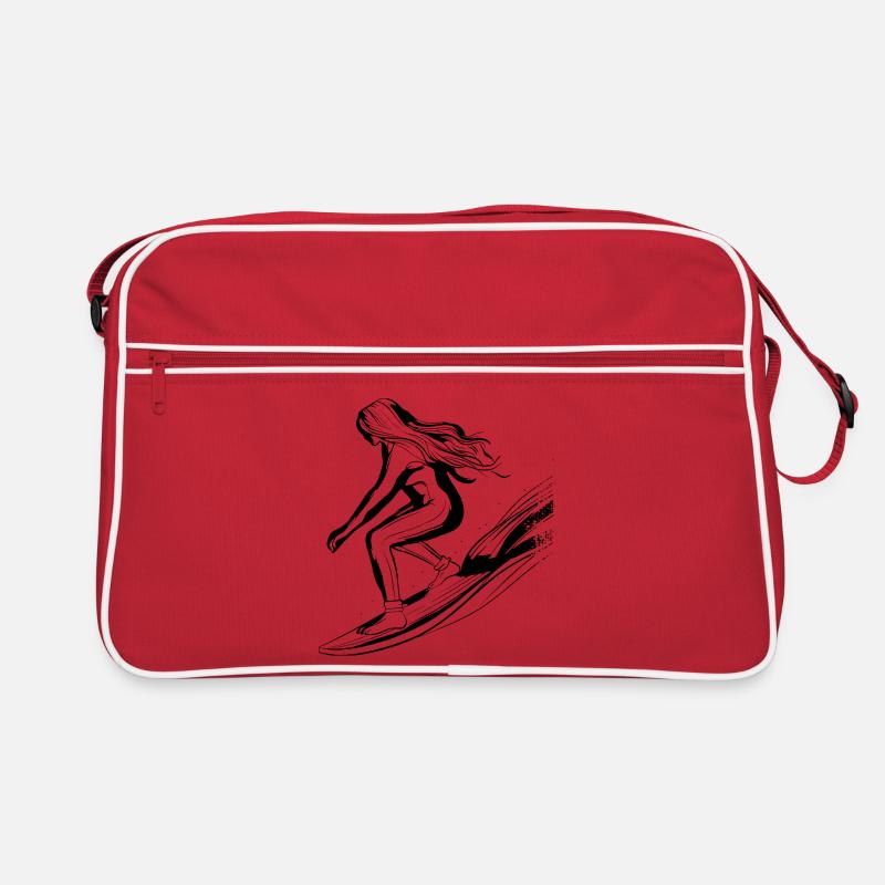 Surfer Mädchen Retro Tasche