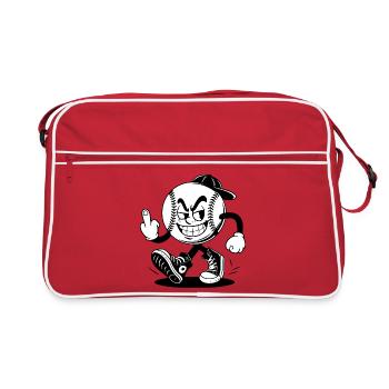 baseball with a confident - Retro Bag - red/white - Front
