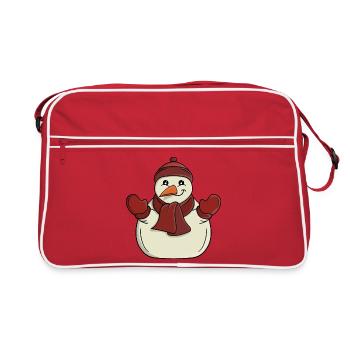 Mignon bonhomme de neige saison d’hiver - Sac Retro - rouge/blanc - Devant
