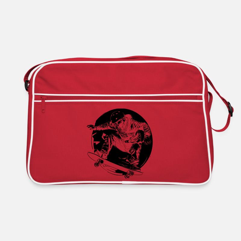 Skateboarder Comic Style Retro Bag