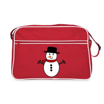 JE PEUX PAS. SKIER. SKI. RAQUETTE. SNOW. SNOWBOARD - Sac Retro - rouge/blanc - Devant