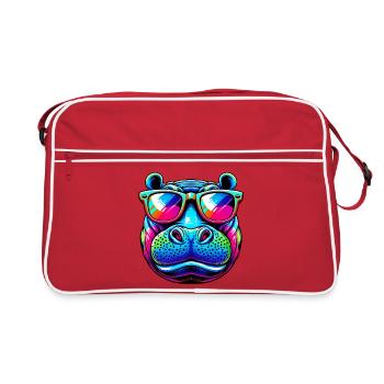 Hippopotame - Sac Retro - rouge/blanc - Devant