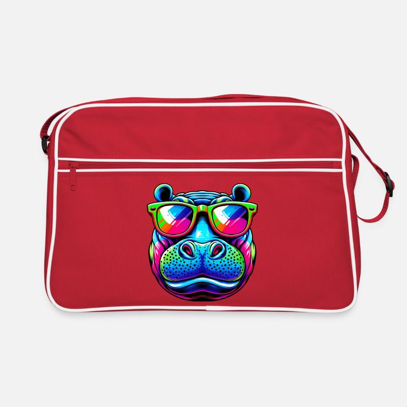 Nilpferd Retro Tasche