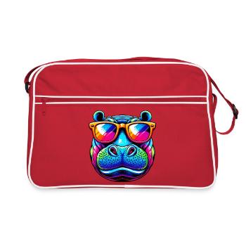 Hippopotame - Sac Retro - rouge/blanc - Devant