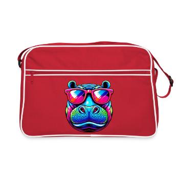 Hippopotame - Sac Retro - rouge/blanc - Devant