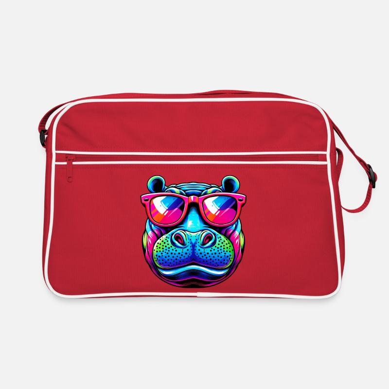 Nilpferd Retro Tasche