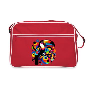 Tukan - Retro Tasche - Rot/Weiß - Vorne