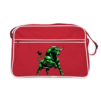 Stier - Retro Tasche - Rot/Weiß - Vorne