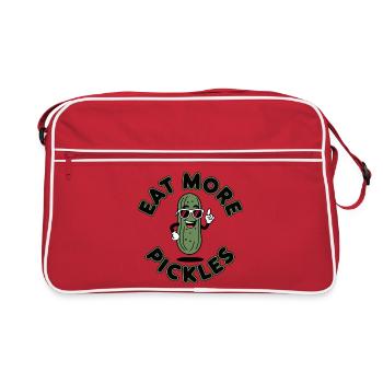 Eat More Cornichons Concombres Fun Chemise - Sac Retro - rouge/blanc - Devant