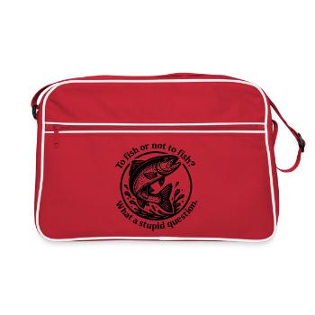 Fish Source Question Motive - Retro Bag - red/white - Front