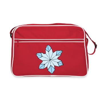 Design élégant de fleur de glace bleue - Sac Retro - rouge/blanc - Devant