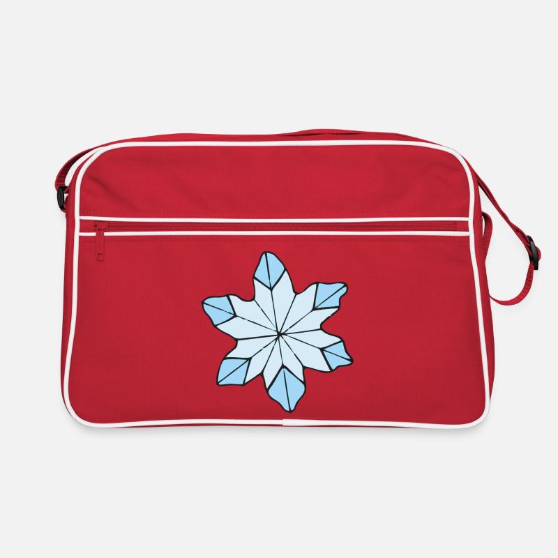 Stilvolle Blaue Eisblume design Retro Tasche