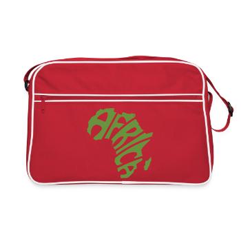Carte de l’Afrique Word Art - Sac Retro - rouge/blanc - Devant