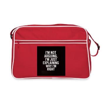 komisch - Retro Tasche - Rot/Weiß - Vorne