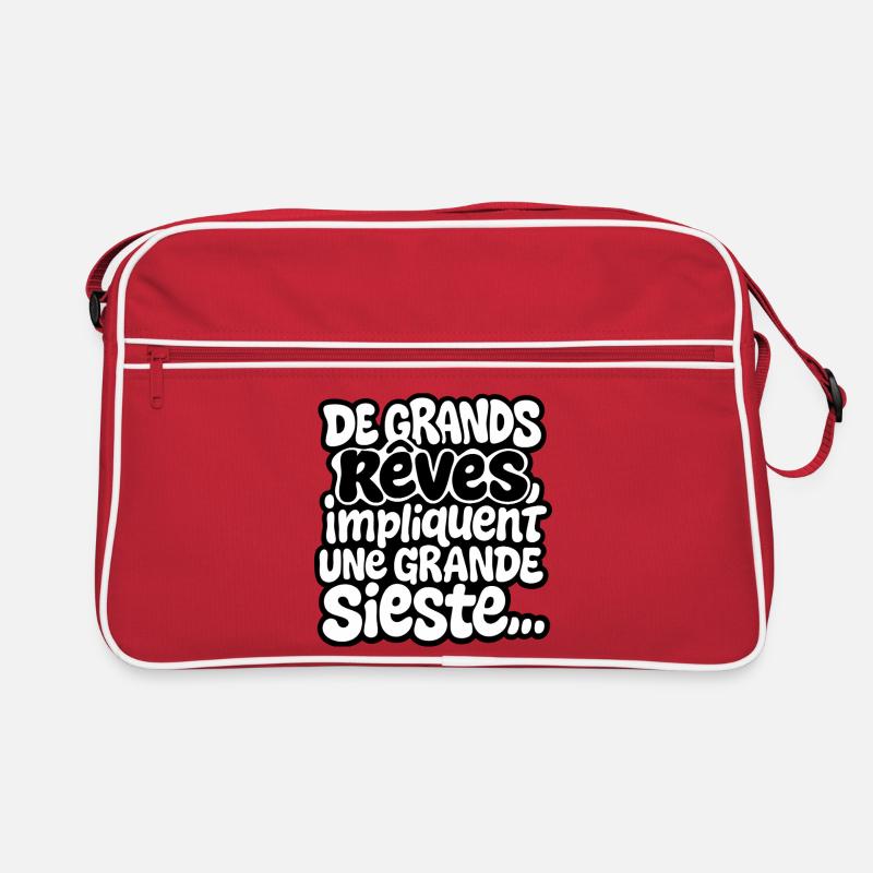 Große Träume beinhalten ein großes Nickerchen Retro Tasche