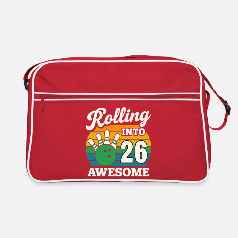 Rolling Into 26 Birthday Design Retro Bag