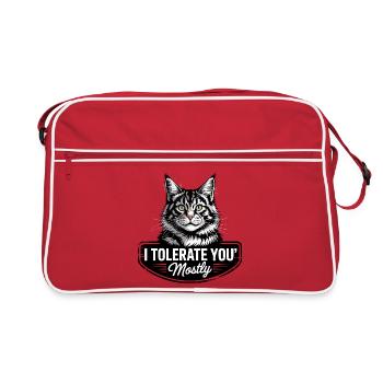 Chat tolérant - Sac Retro - rouge/blanc - Devant