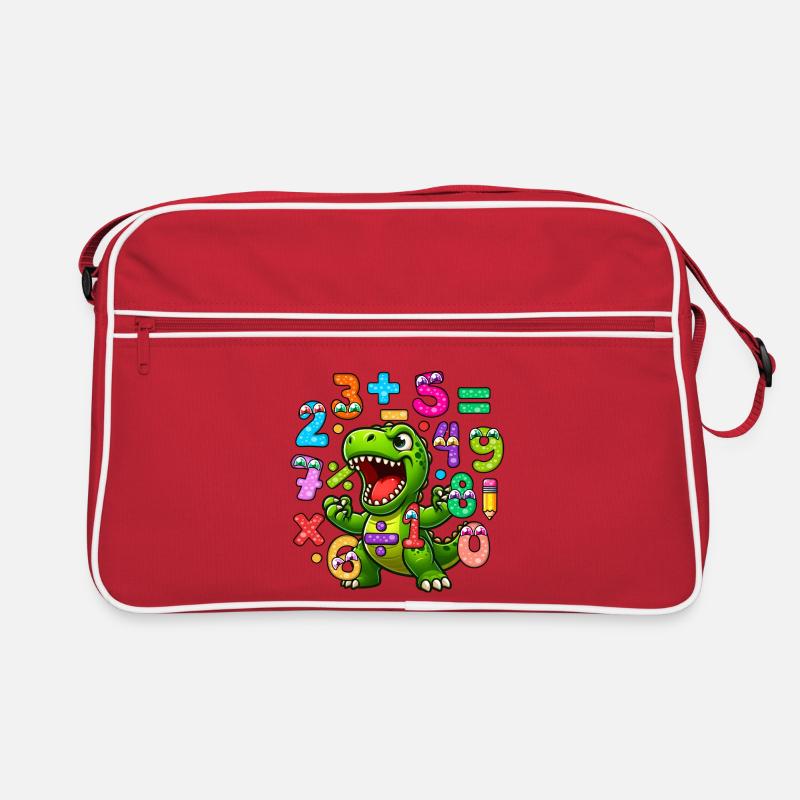 Number Day Playful Dinosaur Maths Design Retro Bag