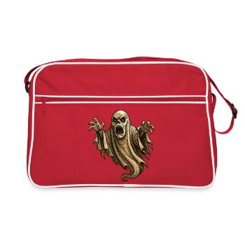 Halloween ghost spooky horror monster - Retro Bag - red/white - Front