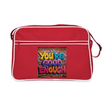Art de texte graffiti inspirant - Sac Retro - rouge/blanc - Devant