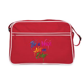 Inspirational Rainbow Protest Quote Design - Retro Bag - red/white - Front