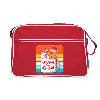 Bonhomme en pain d'épices de Noël en pain d'épices - Sac Retro - rouge/blanc - Devant
