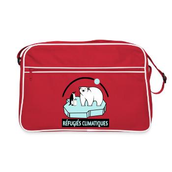 Réfugiés climatiques - Sac Retro - rouge/blanc - Devant
