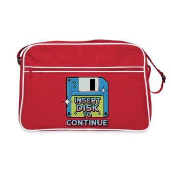 Y2K Retro – Insert Disk to Continue - Retro Tasche - Rot/Weiß - Vorne