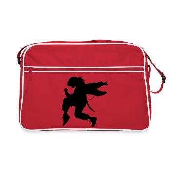 Breakdance B-Girl Silhouette en action - Sac Retro - rouge/blanc - Devant
