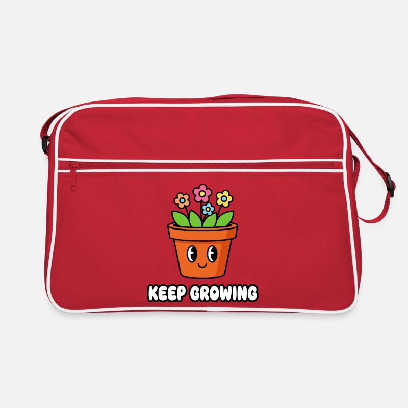 Keep Growing Blumentopf Retro Tasche