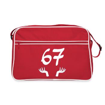 67 Six-Seven - Retro Bag - red/white - Front