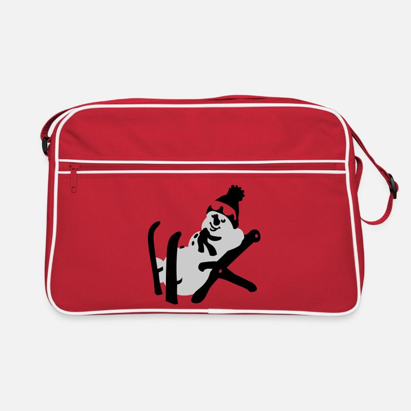 Schneemann Retro Tasche