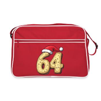 64 Number Cookie Christmas - Retro Bag - red/white - Front