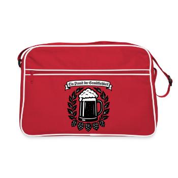 Ein Prosit der Gemütlichkeit - Retro Tasche - Rot/Weiß - Vorne