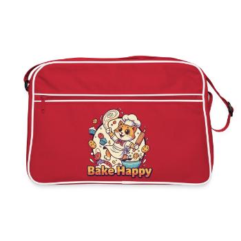 Chat patron Happy - Sac Retro - rouge/blanc - Devant