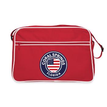 Blason du drapeau de Coral Springs - Sac Retro - rouge/blanc - Devant