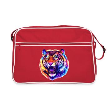 Tête de tigre - Sac Retro - rouge/blanc - Devant