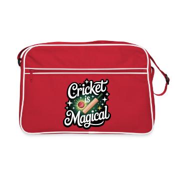 Funny Cricket Saying Vintage Cricket Game - Retro Bag - red/white - Front