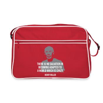Citation de Henry Miller Tee - Sac Retro - rouge/blanc - Devant