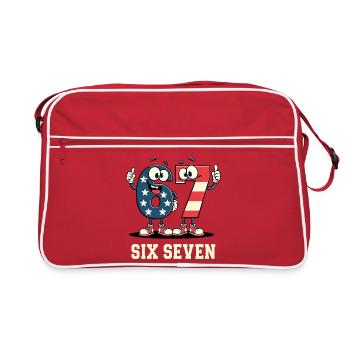 US Flag 67 Memes Six Seven - Sac Retro - rouge/blanc - Devant