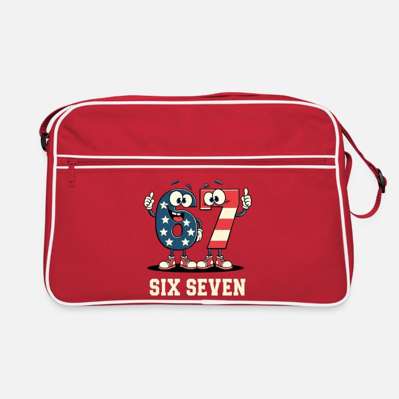 US Flag 67 Memes Six Seven Retro Bag