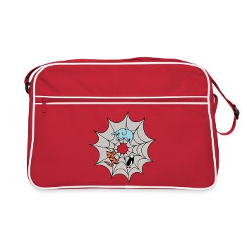 Spider web - Retro Bag - red/white - Front